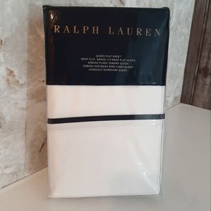 Ralph Lauren Palmer Queen Flat Sheet Polo Navy